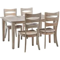 Sierra Dining Table + 4 Side Chairs by Daniels Amish