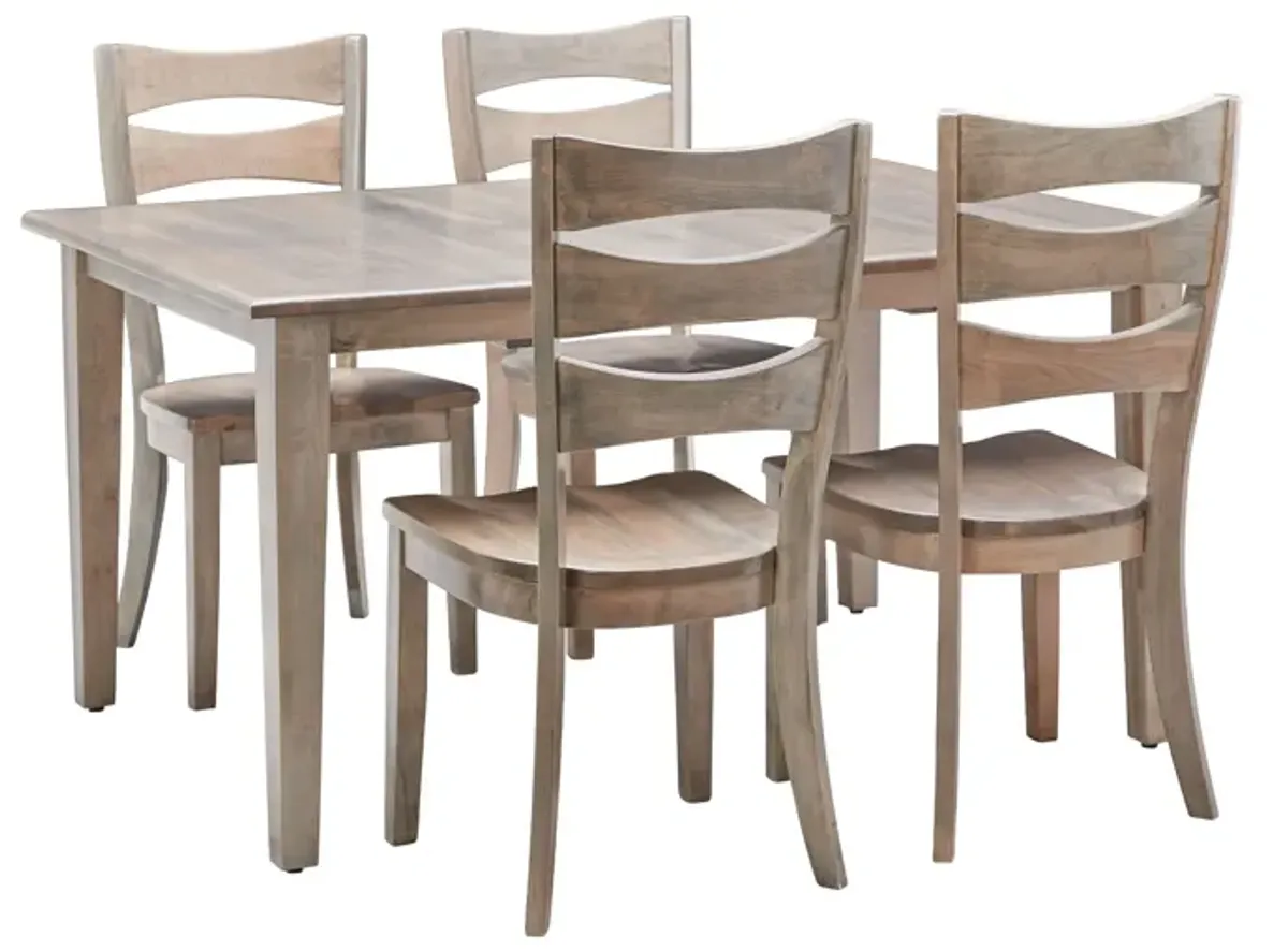 Sierra Dining Table + 4 Side Chairs by Daniels Amish