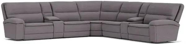 Vixen 7-Piece Triple Power Reclining Sectional with 2 Recliners