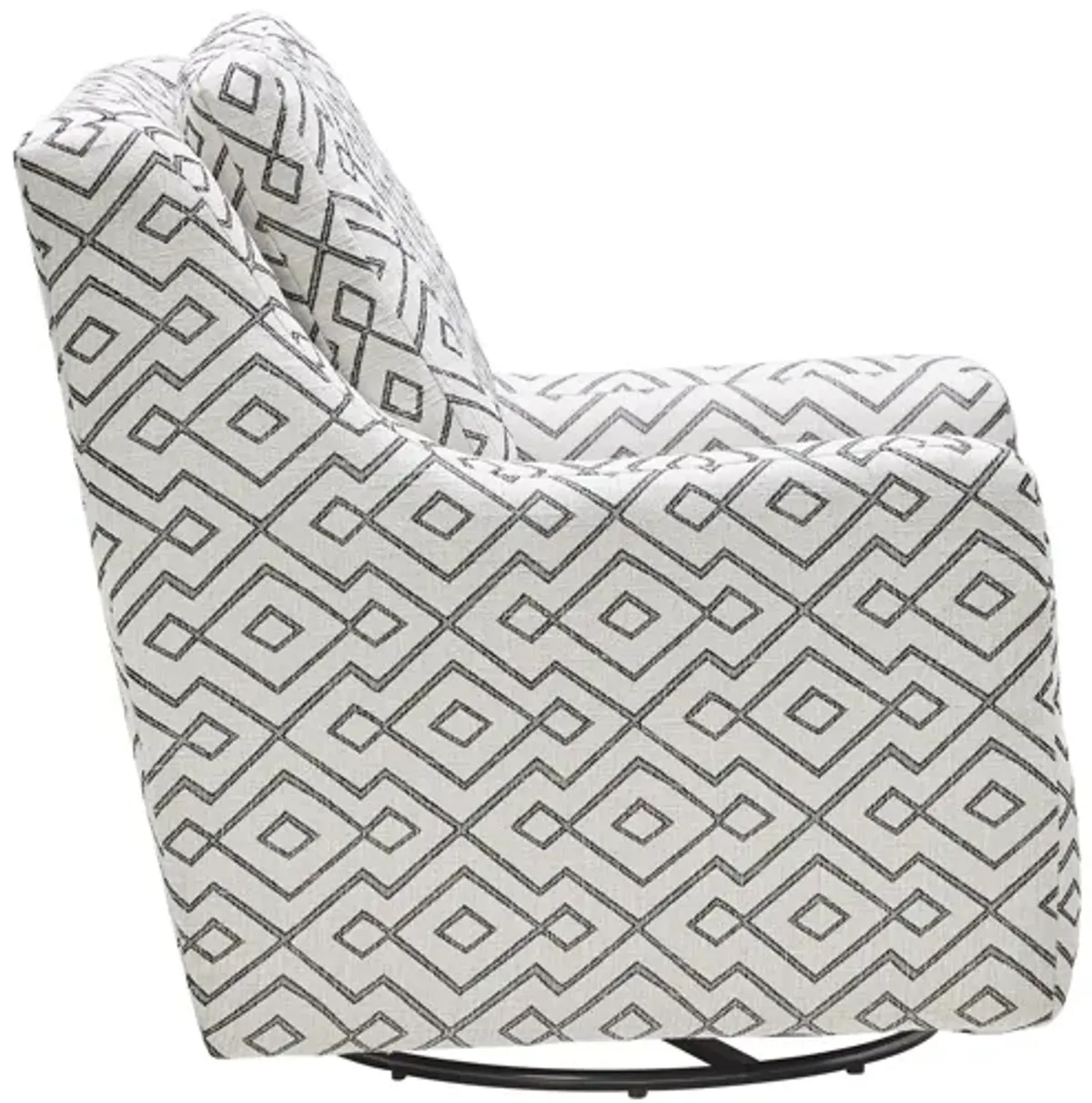 Lotus Black & White Swivel Glider