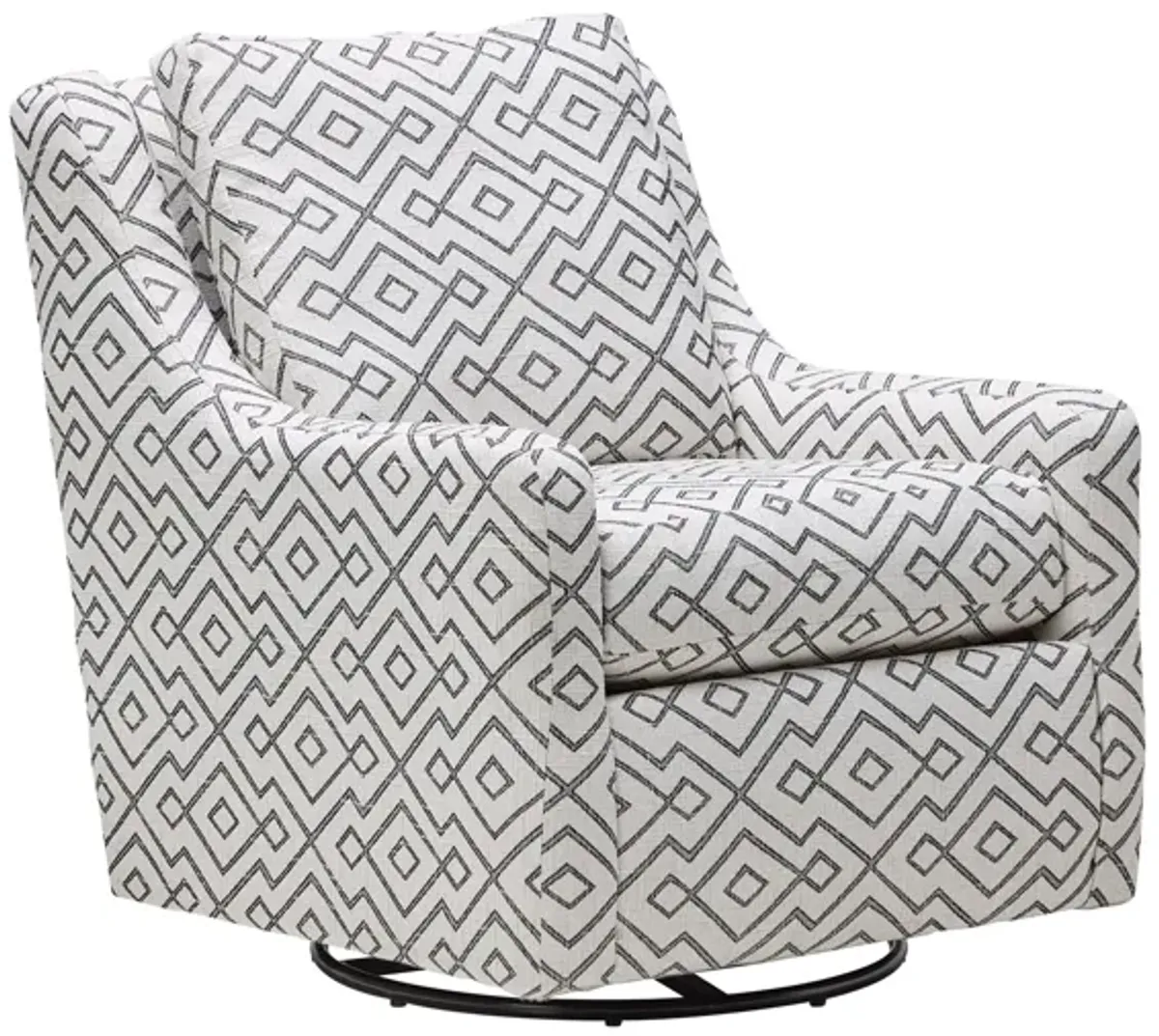 Lotus Black & White Swivel Glider