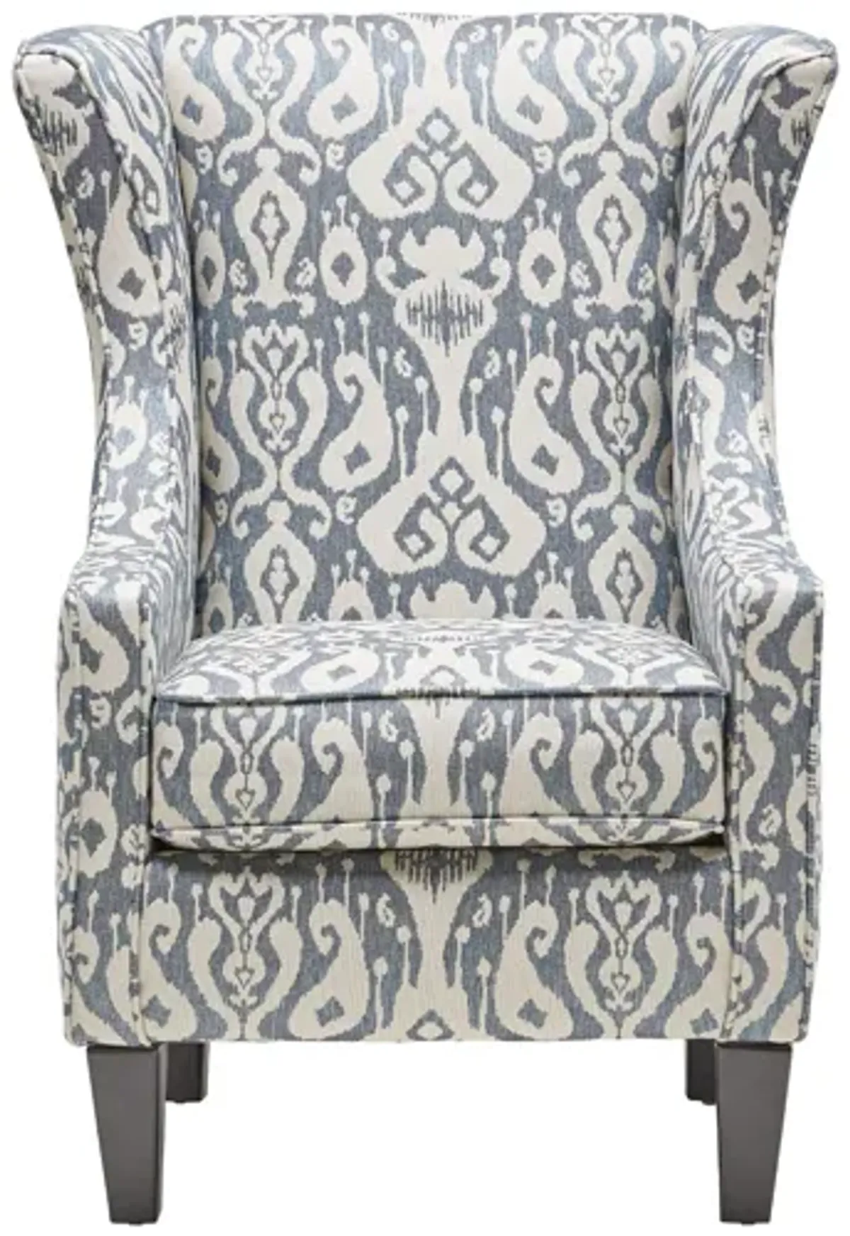 Tulip Blue Wing Back Accent Chair