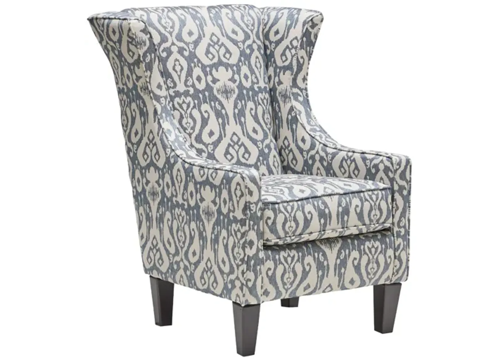 Tulip Blue Wing Back Accent Chair