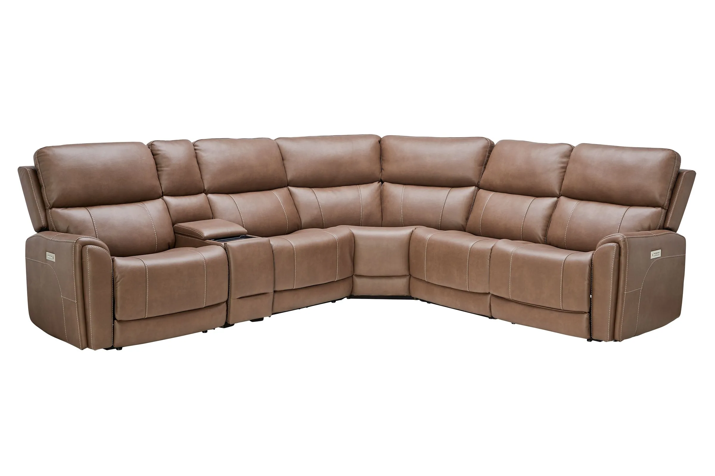 Troy 6-Piece Triple Power Reclining Sectional with Three Recliners