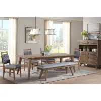 Cheswick Table + 4 Chairs + Bench