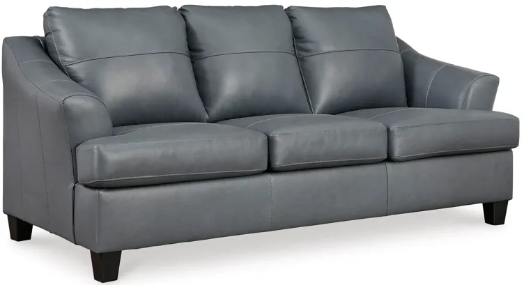 Wells Steel Leather Queen Sleeper Sofa