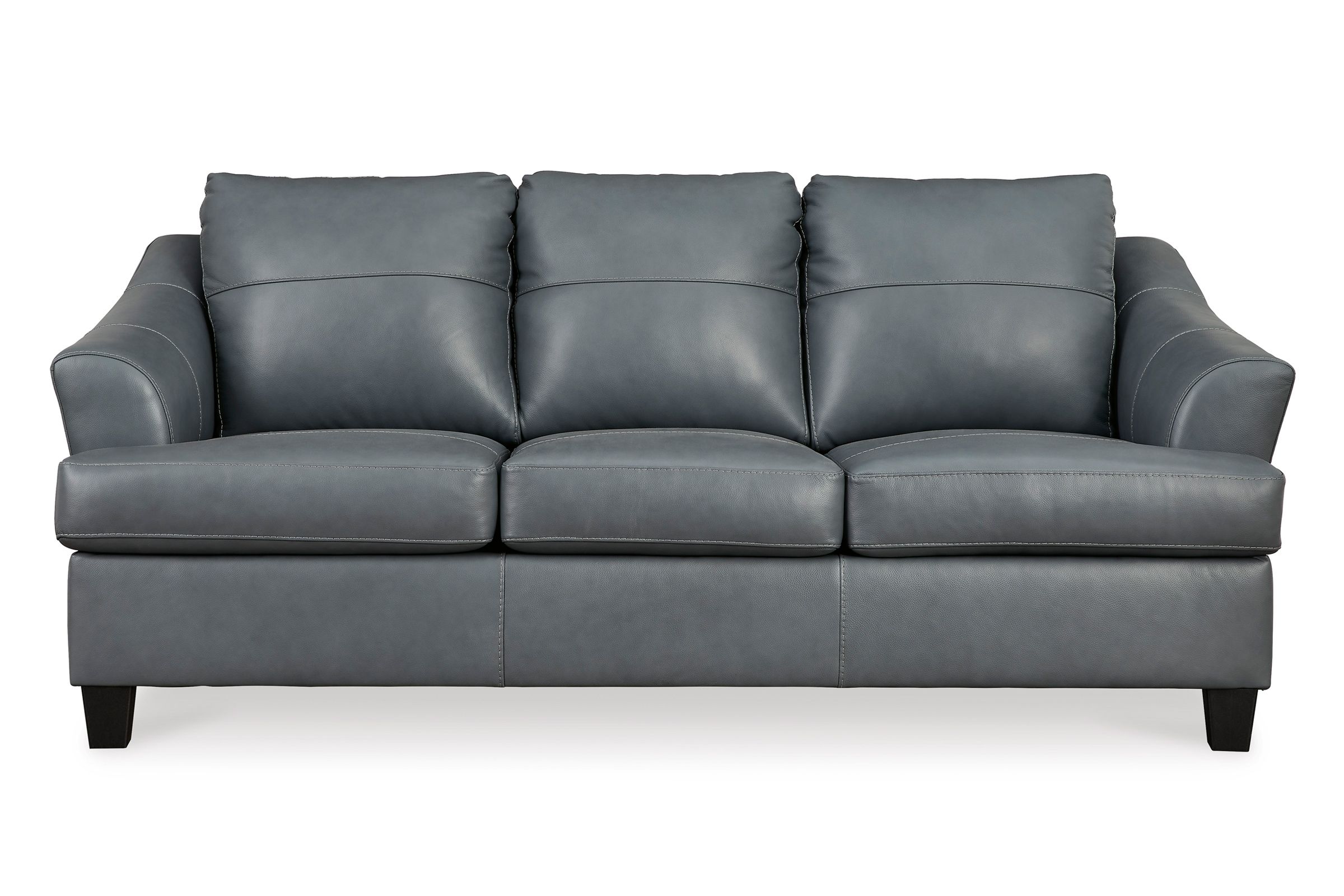 Wells Steel Leather Queen Sleeper Sofa