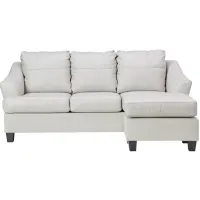 Wells Coconut Leather Sofa Chaise