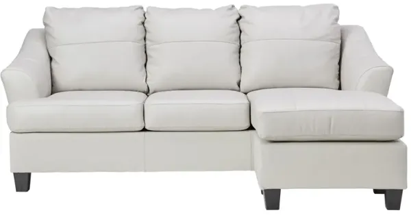 Wells Coconut Leather Sofa Chaise