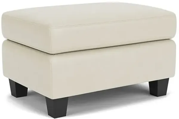 Wells Coconut Leather Ottoman