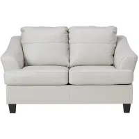 Wells Coconut Leather Loveseat
