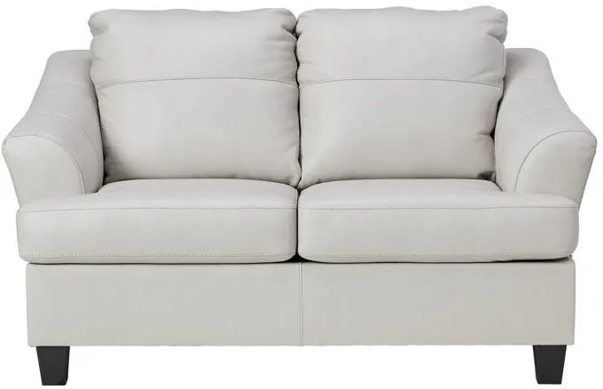 Wells Coconut Leather Loveseat