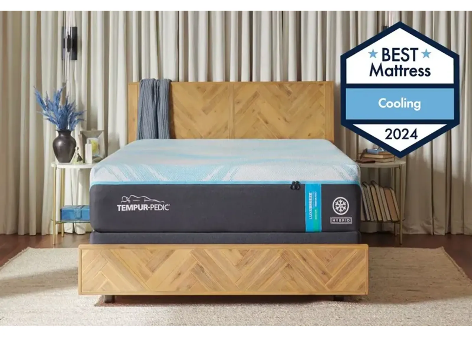 TEMPUR-LuxeBreeze® Medium Hybrid 13" King Mattress