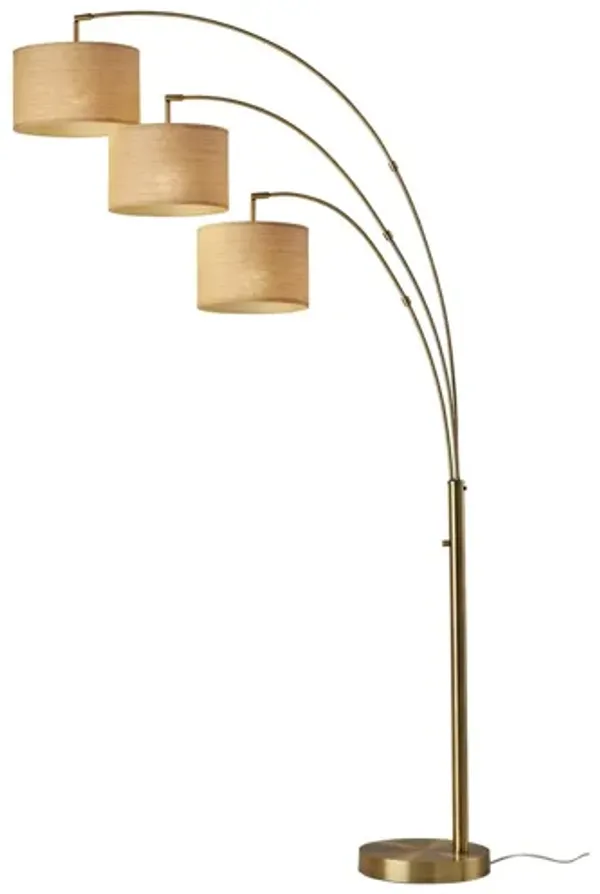 Bowery Brass 3 Arc Lamp