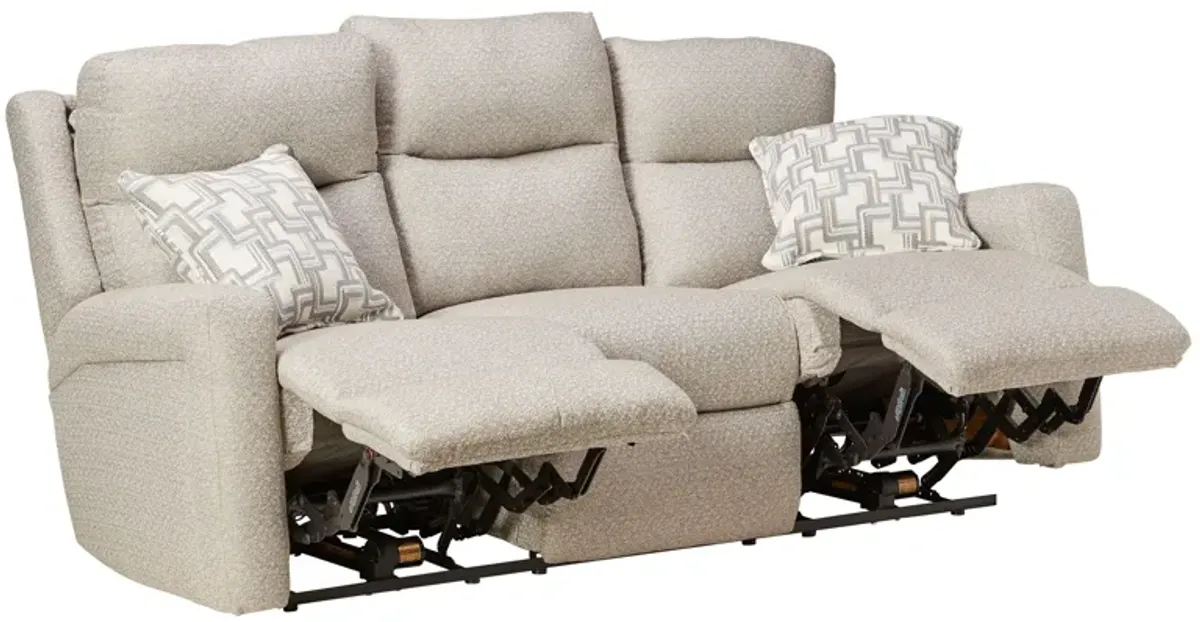 Strait Cement Dual Power Reclining Sofa by Southern Motion