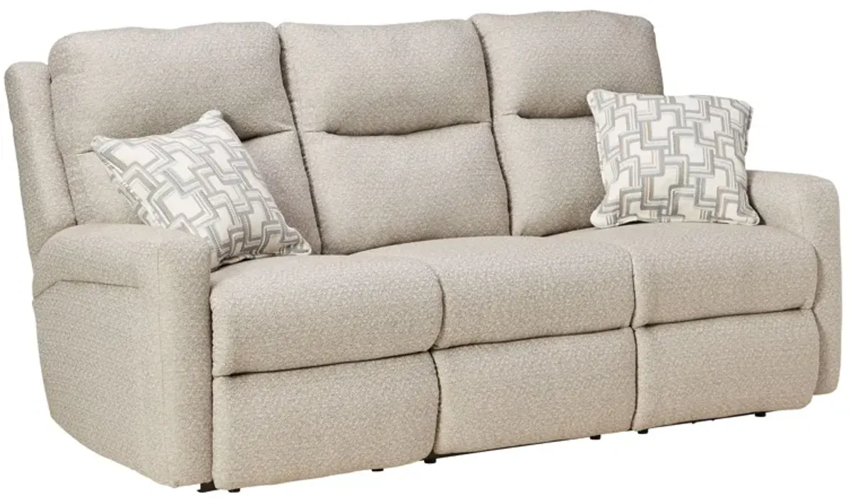 Strait Cement Dual Power Reclining Sofa by Southern Motion