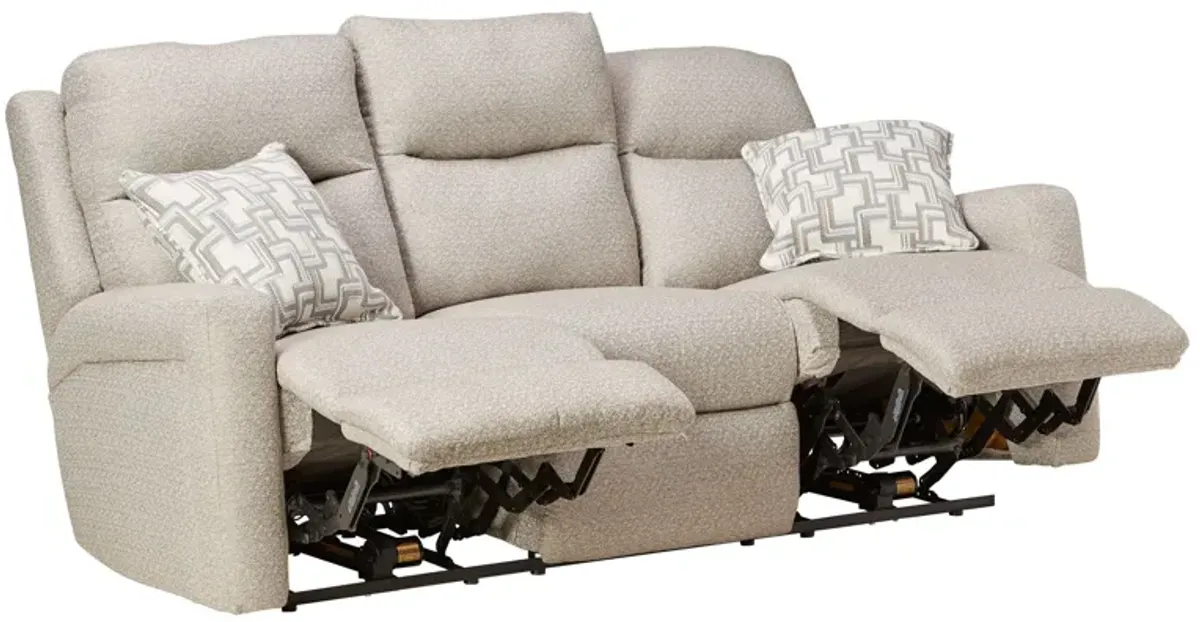 Strait Cement Dual Power Reclining Sofa by Southern Motion