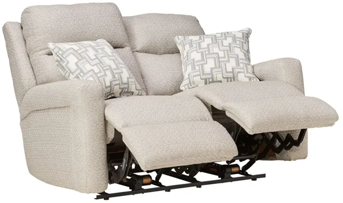 Strait Cement Dual Power Reclining Loveseat by Southern Motion