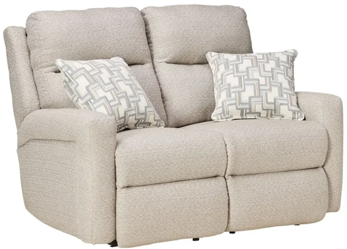 Strait Cement Dual Power Reclining Loveseat by Southern Motion