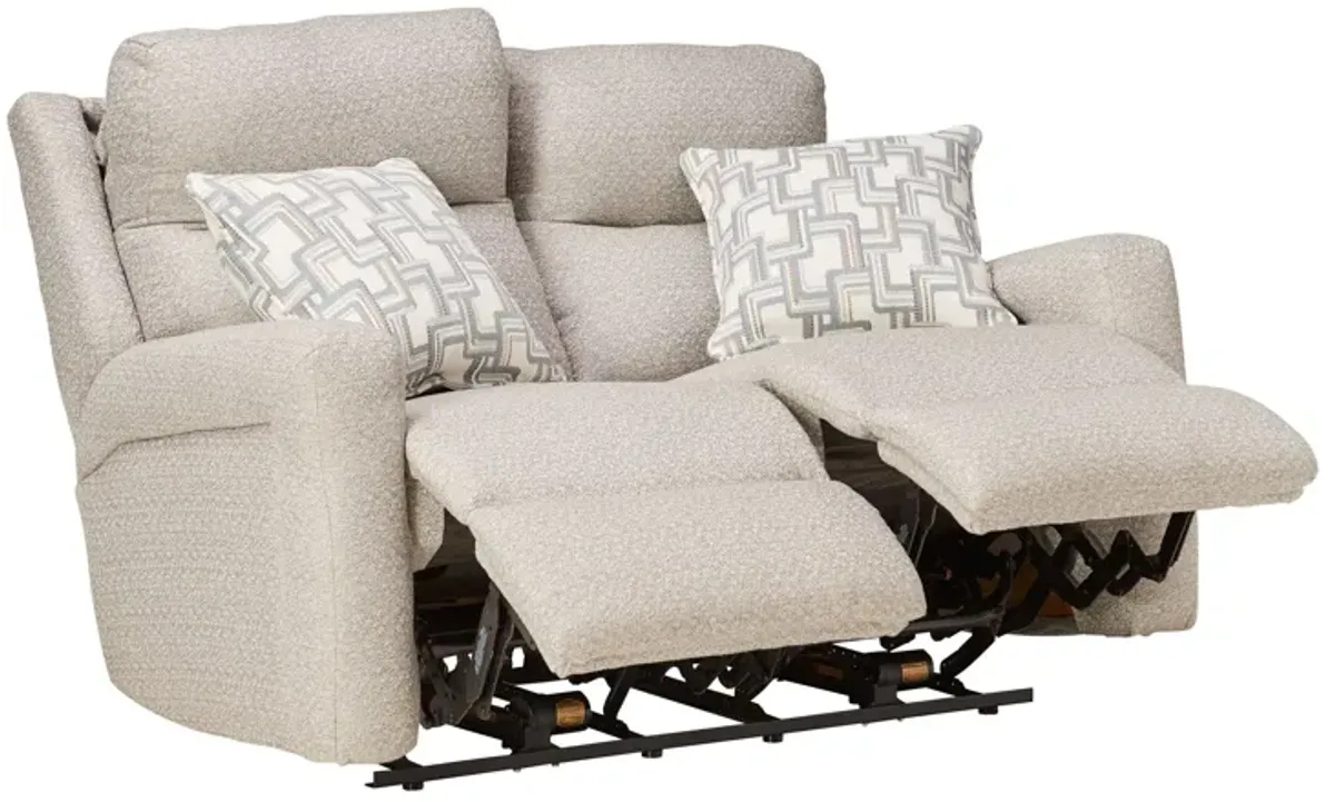 Strait Cement Dual Power Reclining Loveseat by Southern Motion