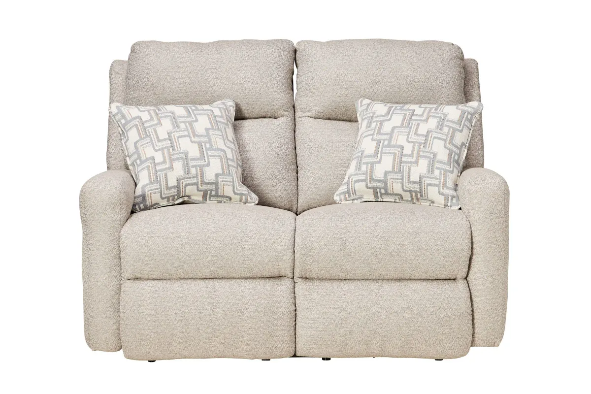 Strait Cement Dual Power Reclining Loveseat by Southern Motion