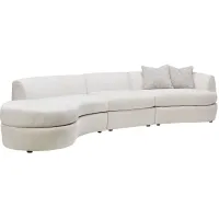 Vivian 3-Piece Sectional with Left Facing Bumper by Jonathan Louis