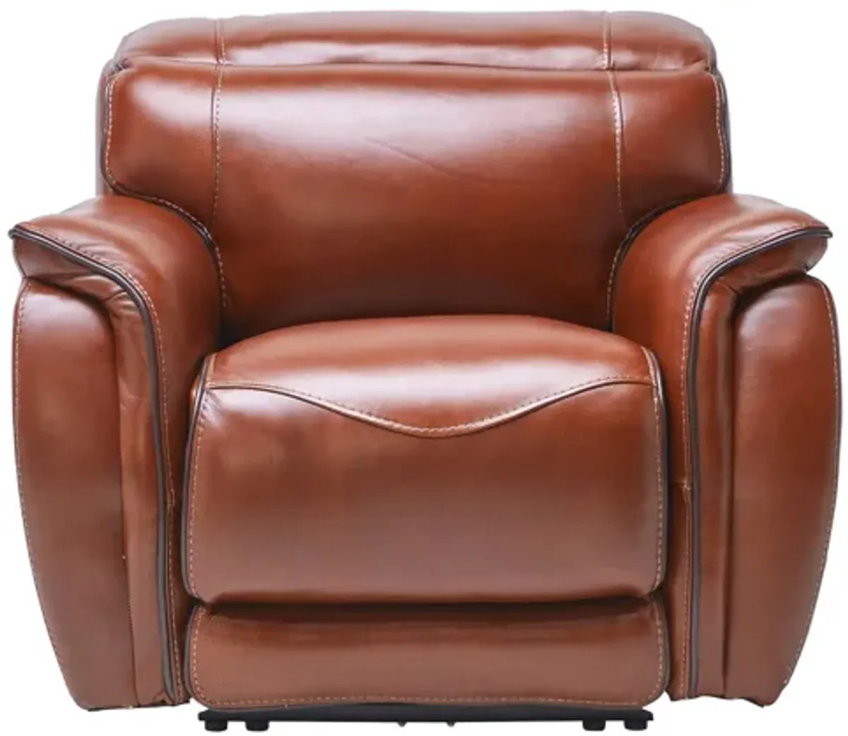 Corbin Brown Leather Dual Power Recliner