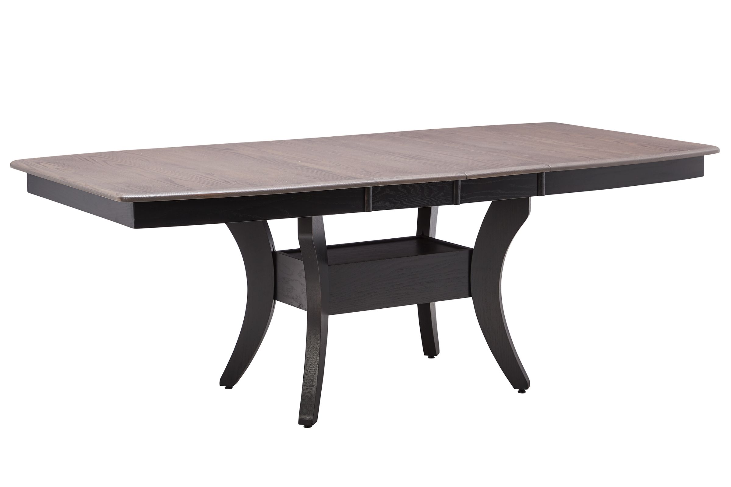 Covina Solid Oak Table with Driftwood Finish + 4 Side Chairs