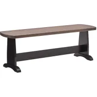 Covina Solid Oak Bench by Gascho with Driftwood Finish