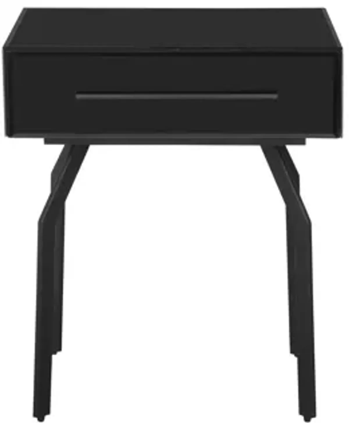 Santana Black Glass Side Table