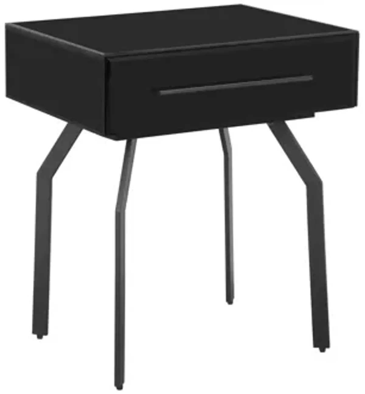 Santana Black Glass Side Table