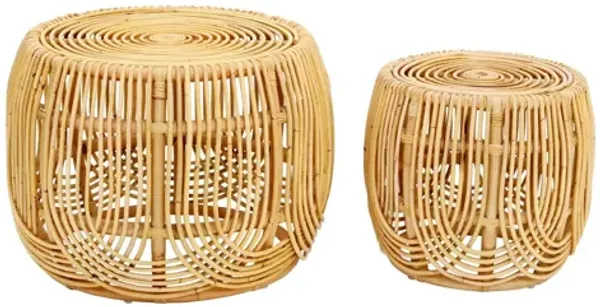 Azrina 2-Piece Rattan Nesting Table Set