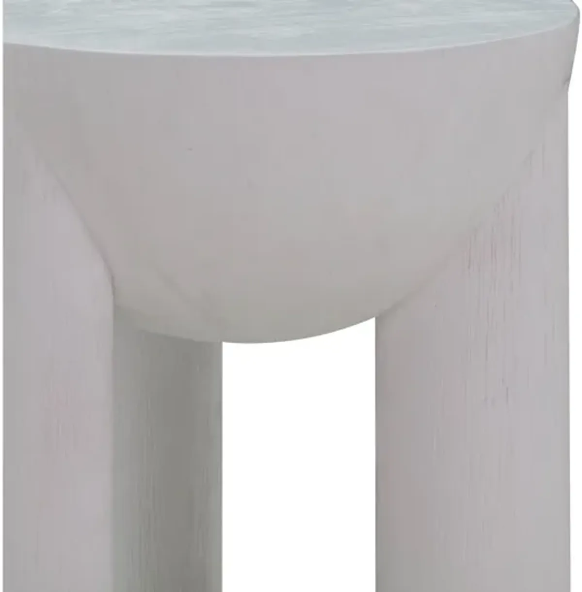 Morse White Wooden Accent Table