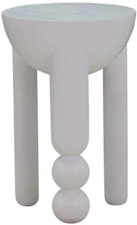 Morse White Wooden Accent Table
