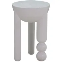 Morse White Wooden Accent Table