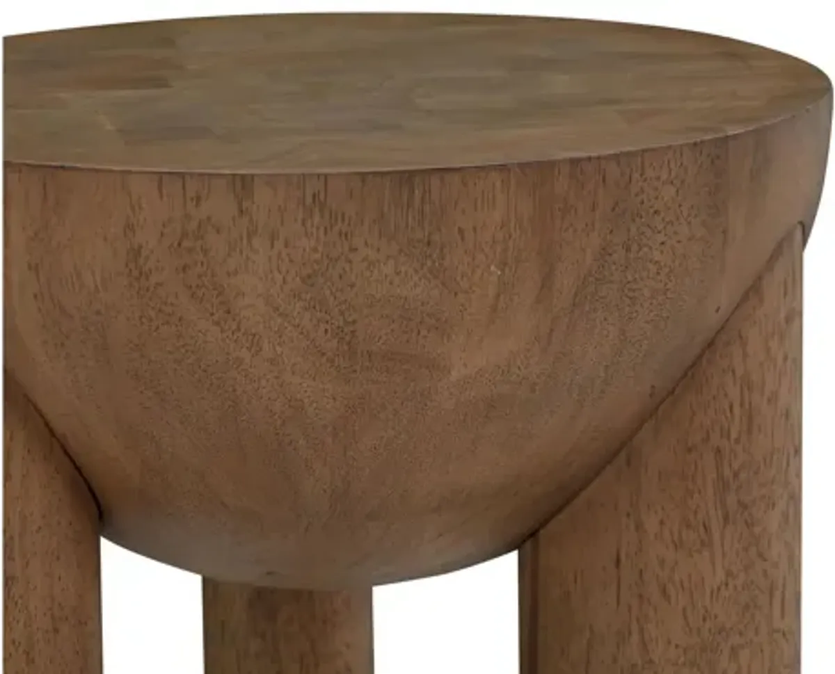 Morse Cognac Wooden Accent Table