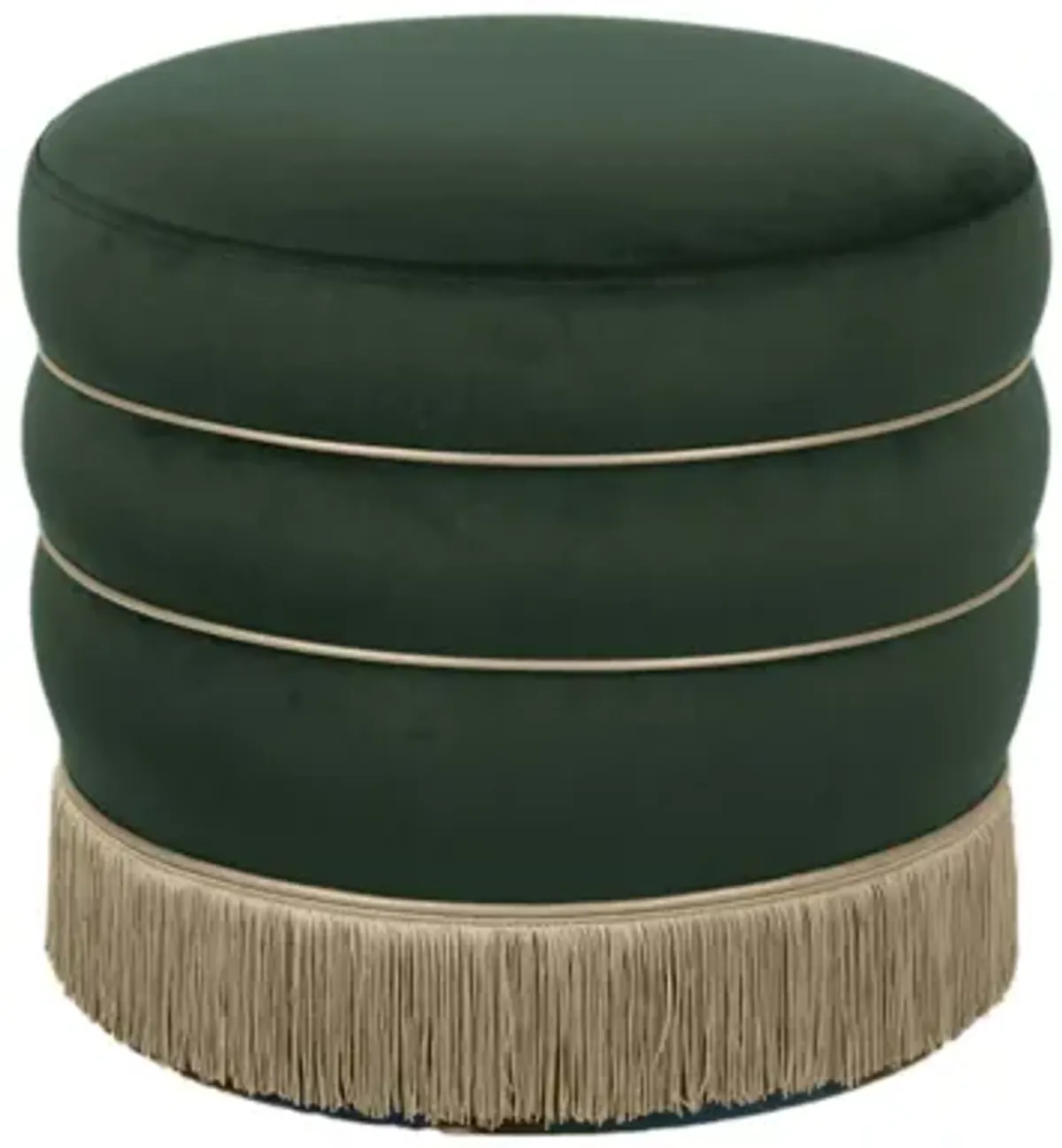 Lakka Green Velvet Ottoman