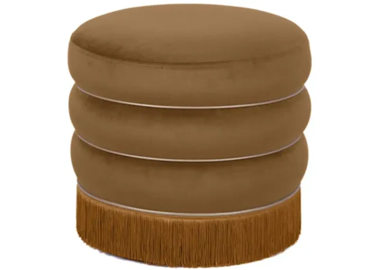 Lakka Chocolate Velvet Ottoman