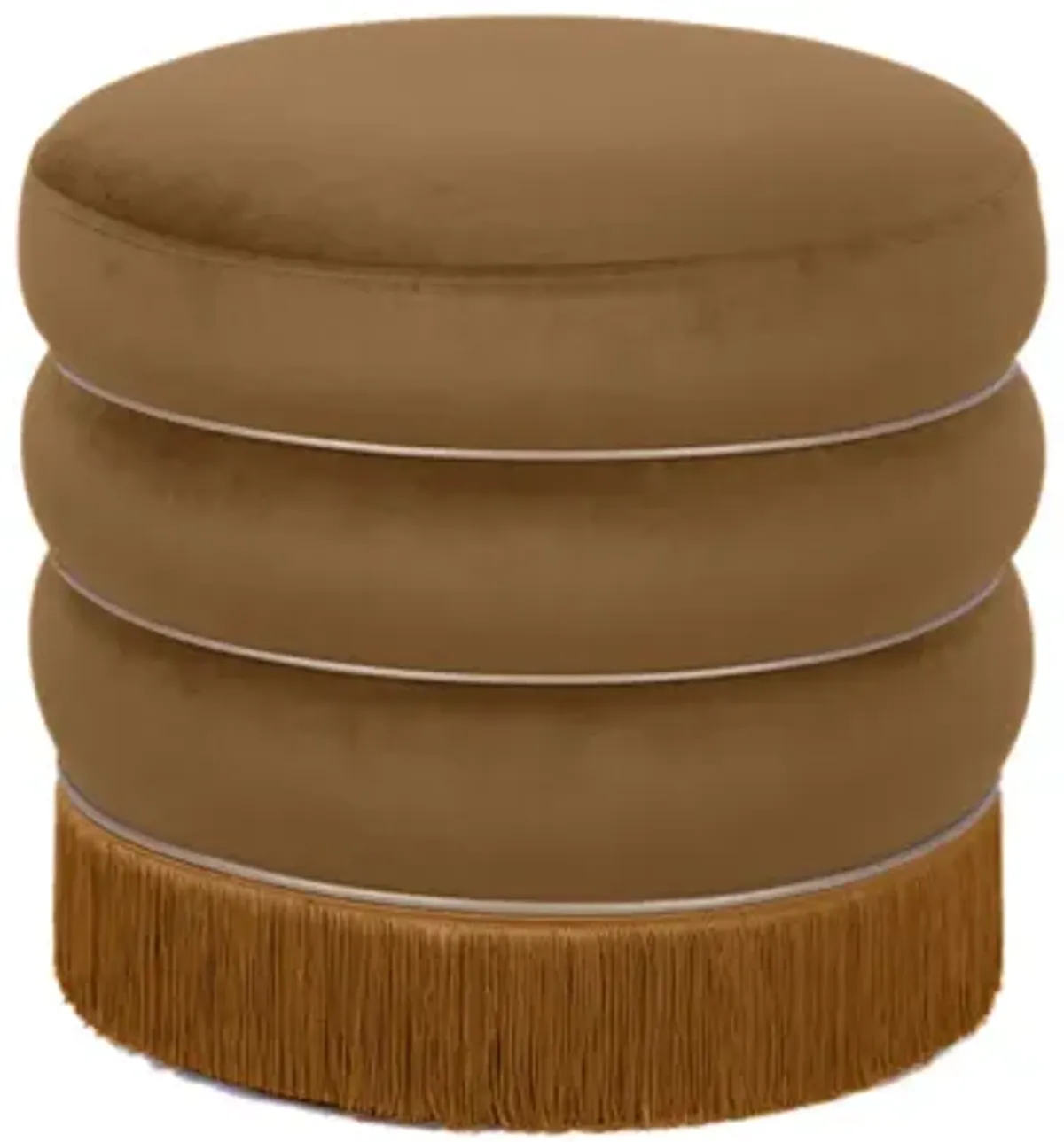 Lakka Chocolate Velvet Ottoman