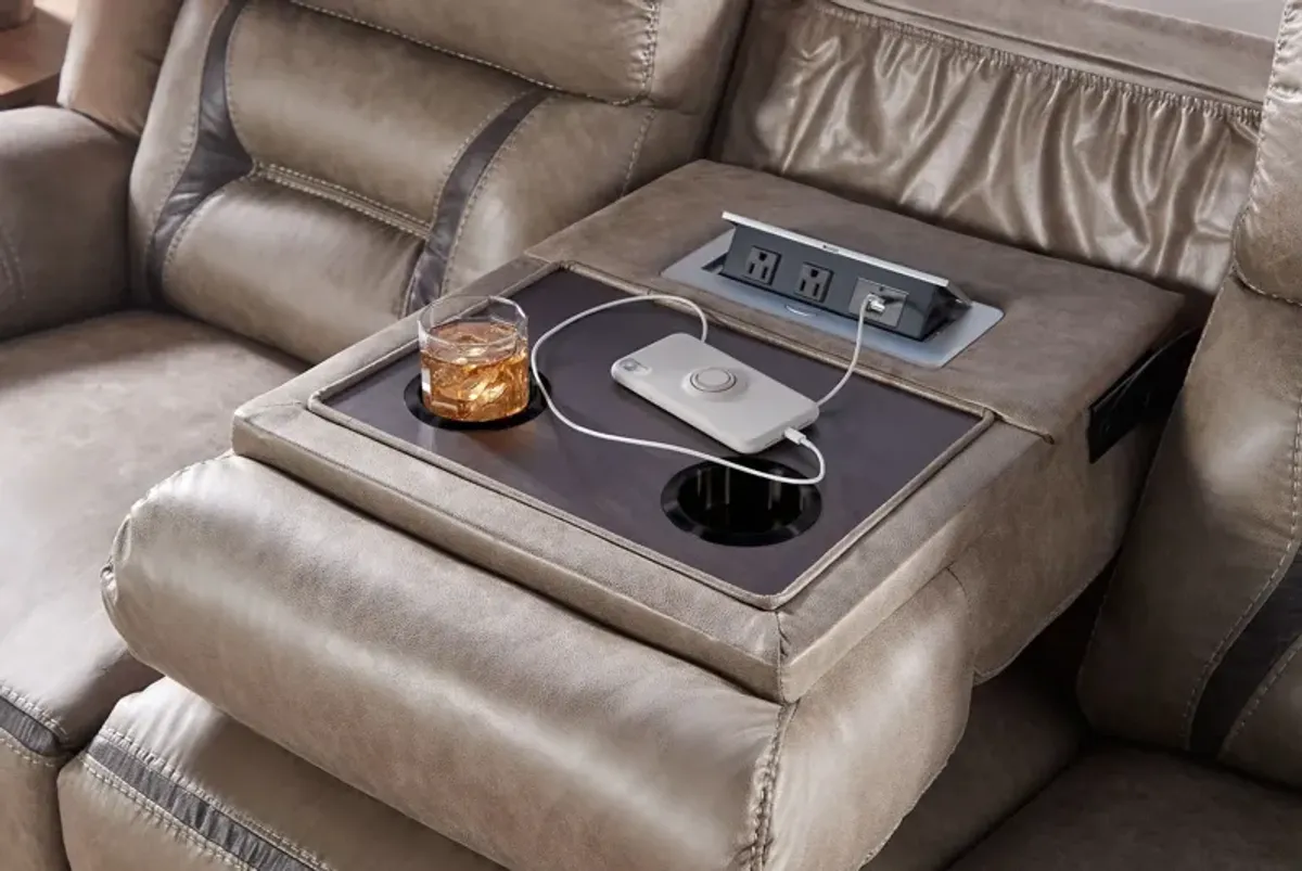 Duke Taupe Reclining Sofa