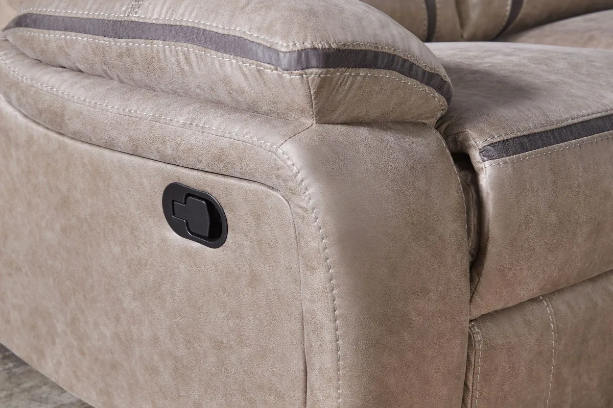 Duke Taupe Reclining Sofa