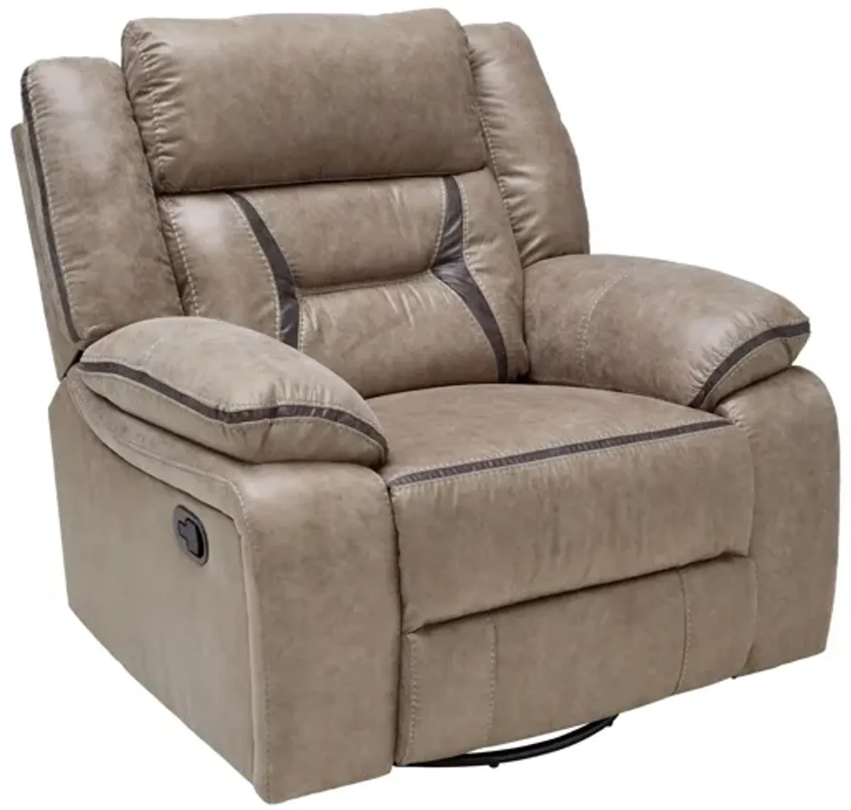 Duke Taupe Swivel Glider Recliner