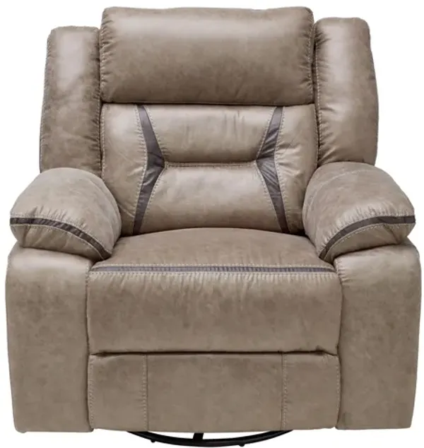Duke Taupe Swivel Glider Recliner