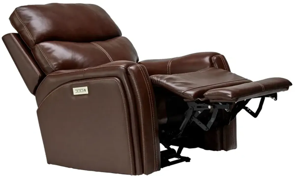 Bowie Coffee Triple Power Leather Recliner