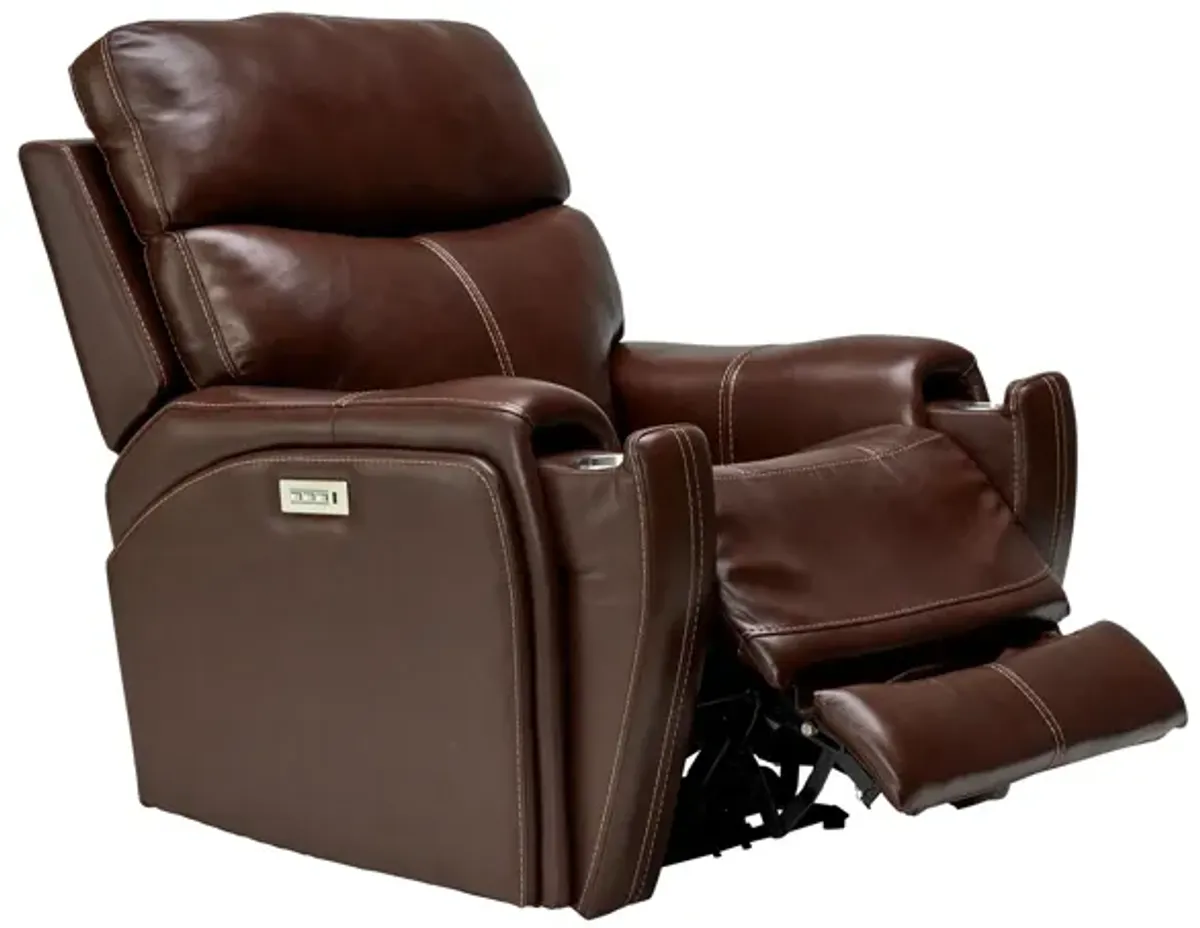 Bowie Coffee Triple Power Leather Recliner