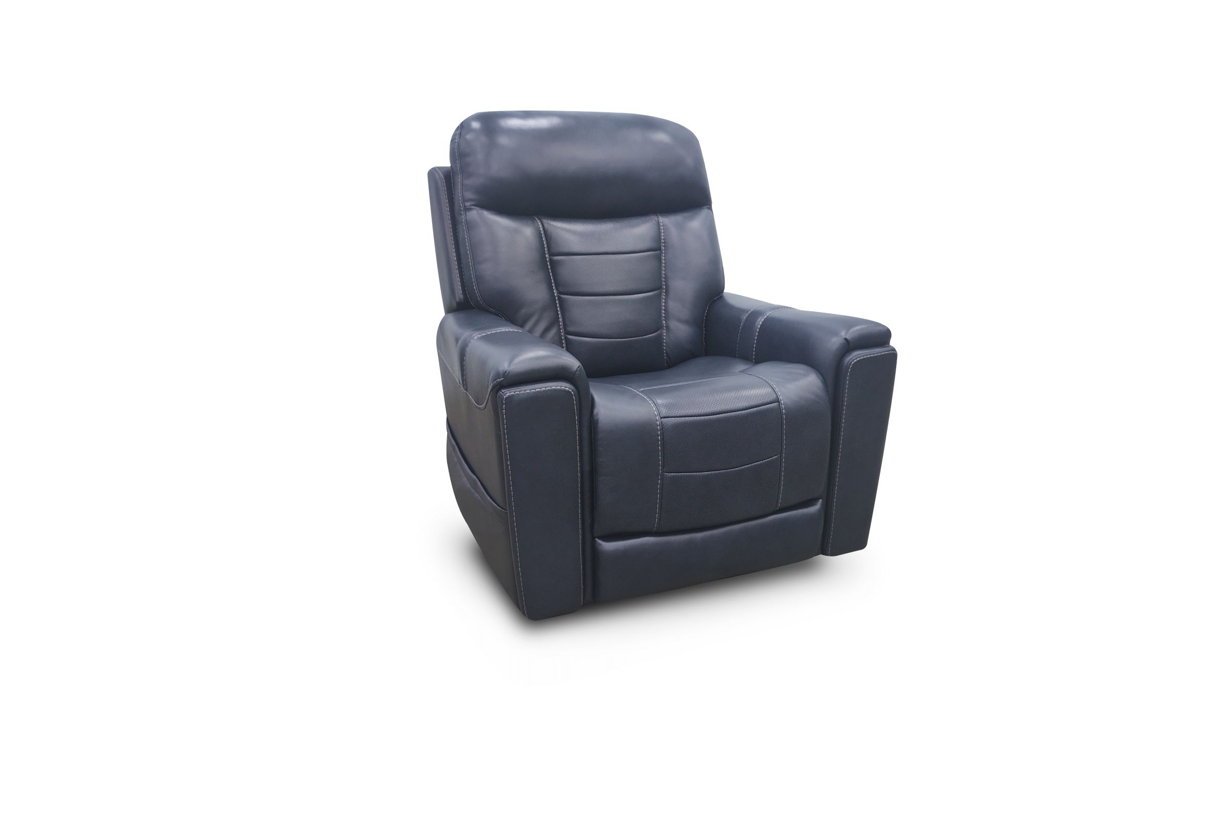 Lennon Ocean Triple Power Leather Recliner with Heat & Massage