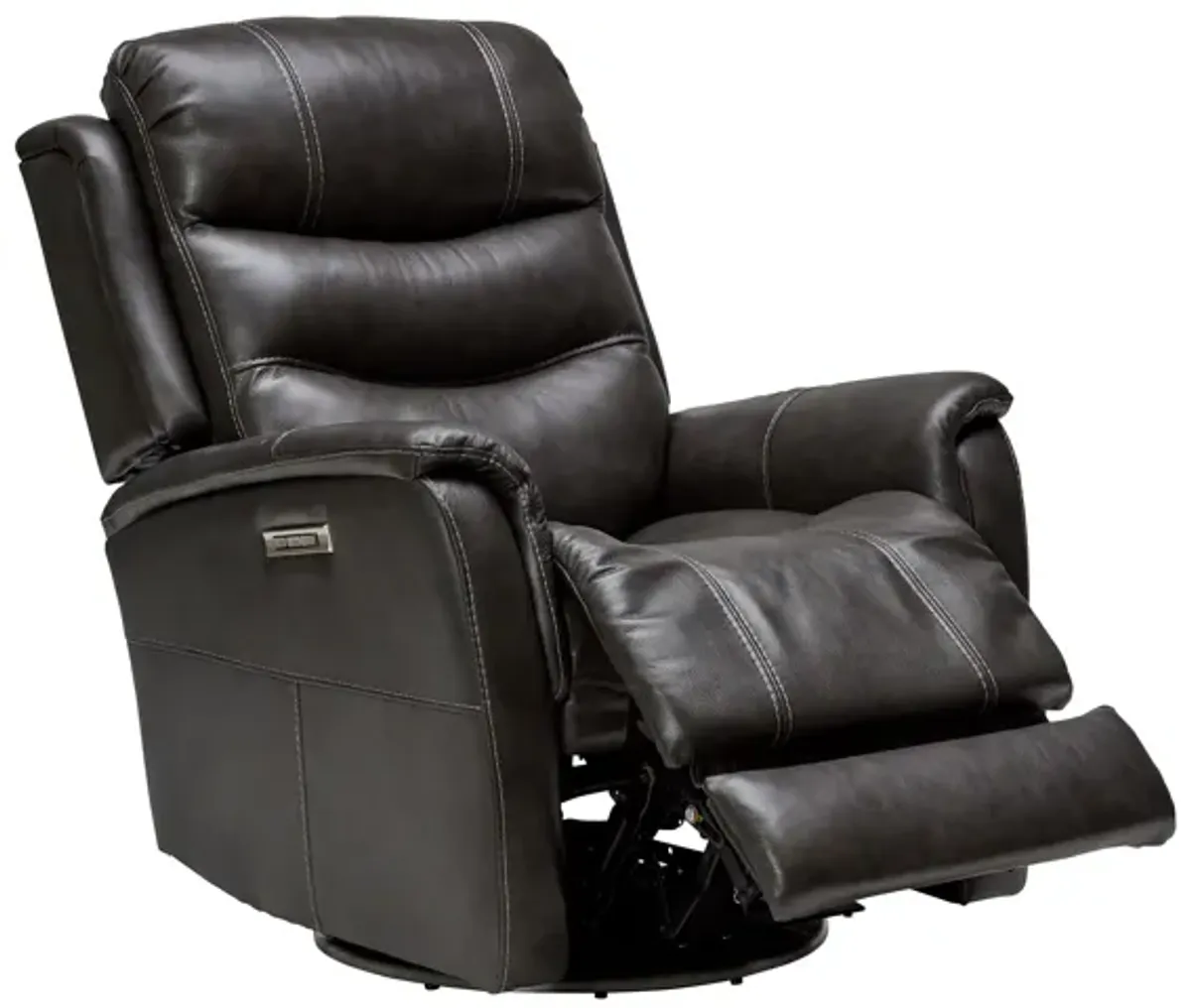 Cash Steel Triple Power Leather Swivel Recliner