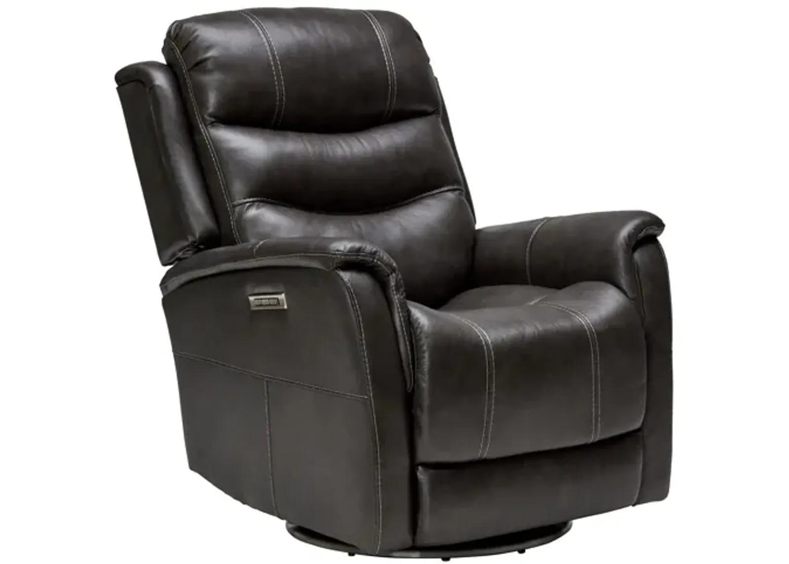 Cash Steel Triple Power Leather Swivel Recliner