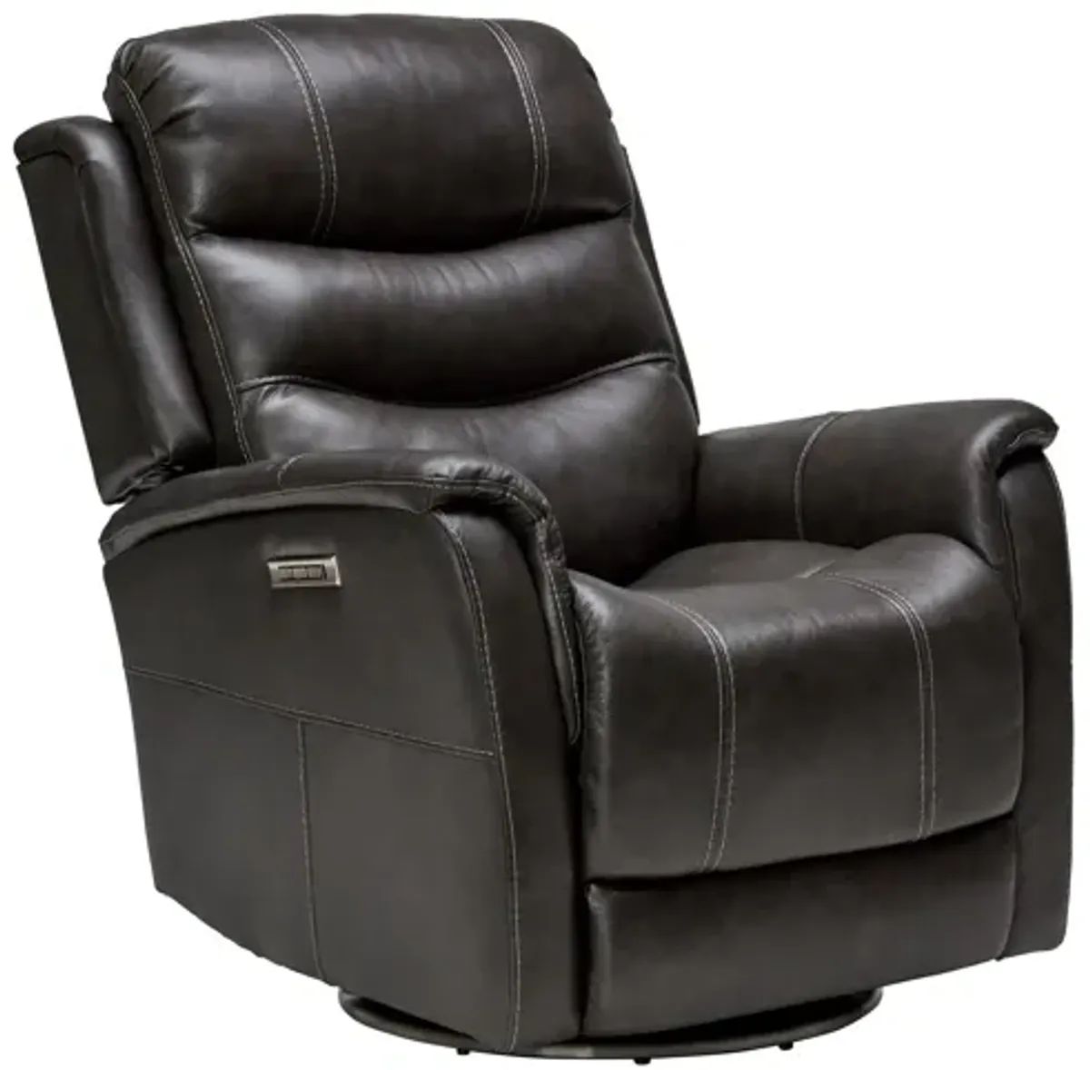 Cash Steel Triple Power Leather Swivel Recliner