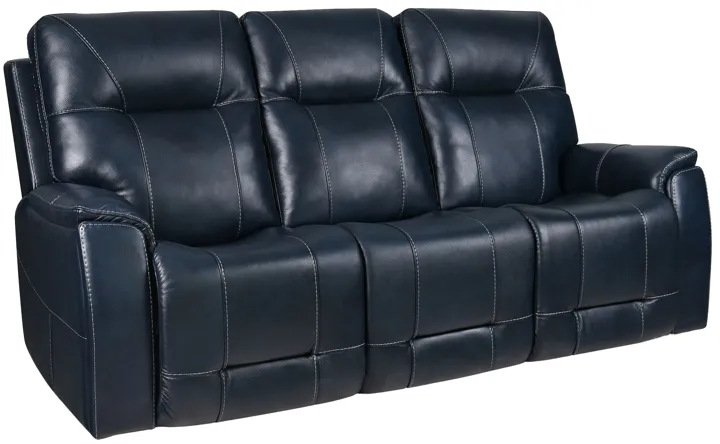 Roman Ocean Triple Power Reclining Leather Sofa